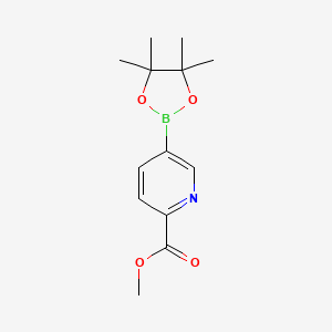 Chemical structure of 2-Methoxycarbonyl-5-pyridineboronic acid, pinacol ester