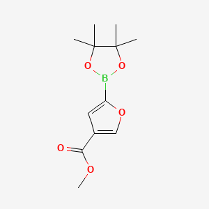 Chemical structure of 4-(Methoxycarbonyl)furan-2-boronic acid, pinacol ester