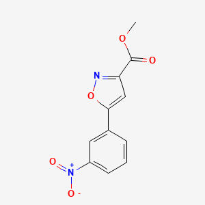 Chemical structure of Methyl 5-(3-Nitrophenyl)isoxazole-3-carboxylate