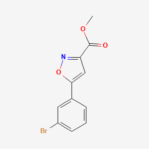 Chemical structure of Methyl 5-(3-Bromophenyl)isoxazole-3-carboxylate