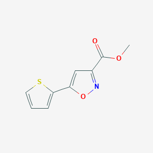 Chemical structure of Methyl 5-(2-Thienyl)isoxazole-3-carboxylate