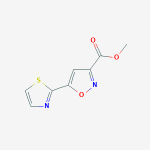 Chemical structure of Methyl 5-(2-Thiazolyl)isoxazole-3-carboxylate