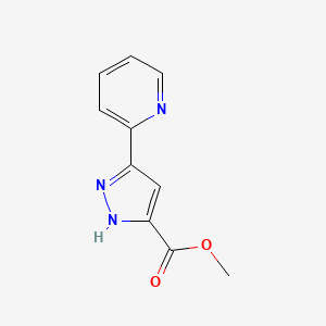 Chemical structure of Methyl 5-(2-Pyridyl)pyrazole-3-carboxylate