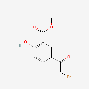 Chemical structure of Methyl 5-(2-bromoacetyl)-2-hydroxybenzoate