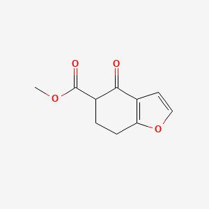 Chemical structure of Methyl 4-oxo-4,5,6,7-tetrahydrobenzofuran-5-carboxylate