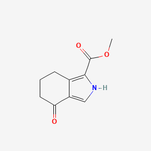 Chemical structure of Methyl 4-oxo-4,5,6,7-tetrahydro-2h-isoindole-1-carboxylate