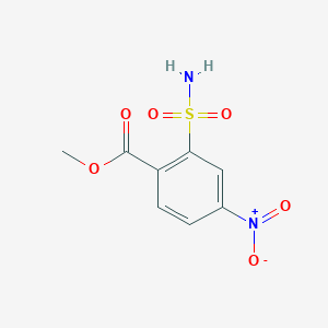 Chemical structure of Methyl 4-nitro-2-sulfamoylbenzoate