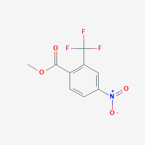 Chemical structure of Methyl 4-nitro-2-(trifluoromethyl)benzoate