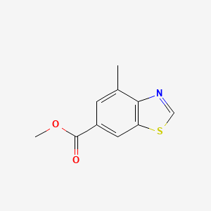 Chemical structure of Methyl 4-methylbenzo[d]thiazole-6-carboxylate