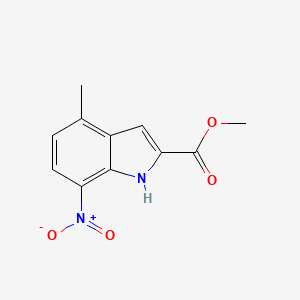 Chemical structure of Methyl 4-methyl-7-nitro-1H-indole-2-carboxylate