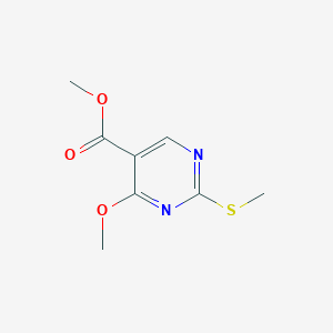 Chemical structure of Methyl 4-methoxy-2-(methylthio)pyrimidine-5-carboxylate