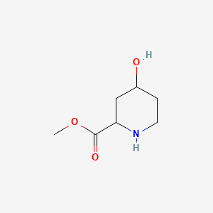 Chemical structure of Methyl 4-hydroxypiperidine-2-carboxylate