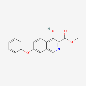 Chemical structure of Methyl 4-hydroxy-7-phenoxyisoquinoline-3-carboxylate