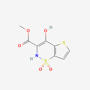 Chemical structure of Methyl 4-hydroxy-2H-thieno[2,3-e][1,2]thiazine-3-carboxylate 1,1-dioxide