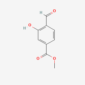 Chemical structure of Methyl 4-formyl-3-hydroxybenzoate