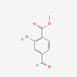 Chemical structure of Methyl 4-formyl-2-hydroxybenzoate