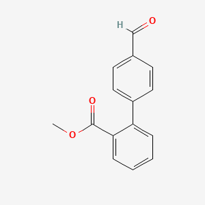Chemical structure of Methyl 2-(4-formylphenyl)benzoate