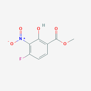 Chemical structure of Methyl 4-fluoro-2-hydroxy-3-nitrobenzoate