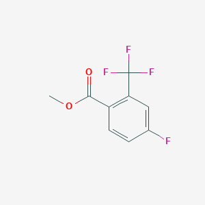 Chemical structure of Methyl 4-fluoro-2-(trifluoromethyl)benzoate