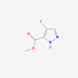 Chemical structure of Methyl 4-fluoro-1H-pyrazole-3-carboxylate