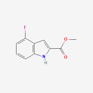 Chemical structure of Methyl 4-fluoro-1H-indole-2-carboxylate