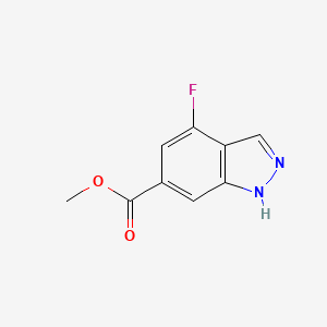 Chemical structure of Methyl 4-fluoro-1H-indazole-6-carboxylate