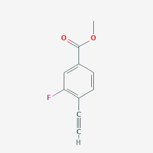 Chemical structure of Methyl 4-ethynyl-3-fluorobenzoate