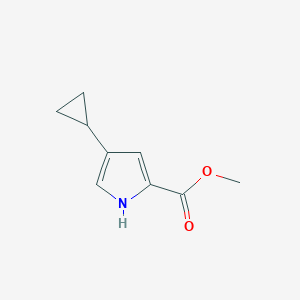 Chemical structure of Methyl 4-cyclopropyl-1H-pyrrole-2-carboxylate