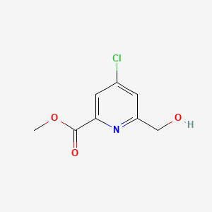 Chemical structure of Methyl 4-chloro-6-(hydroxymethyl)picolinate
