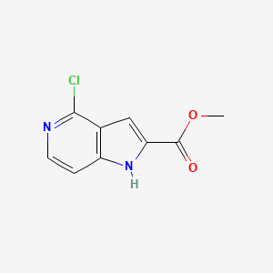 Chemical structure of Methyl 4-Chloro-5-azaindole-2-carboxylate