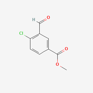 Chemical structure of Methyl 4-chloro-3-formylbenzoate