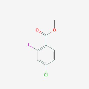Chemical structure of methyl 4-chloro-2-iodobenzoate