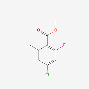 Chemical structure of Methyl 4-chloro-2-fluoro-6-methylbenzoate