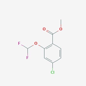 Chemical structure of Methyl 4-Chloro-2-Difluoromethoxybenzoate