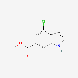 Chemical structure of Methyl 4-chloro-1H-indole-6-carboxylate