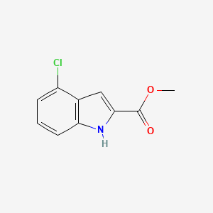 Chemical structure of Methyl 4-chloro-1H-indole-2-carboxylate