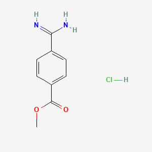 Chemical structure of Methyl 4-Carbamimidoylbenzoate Hydrochloride