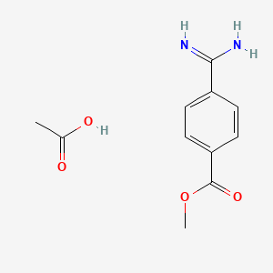 Chemical structure of Methyl 4-Carbamimidoylbenzoate Acetate