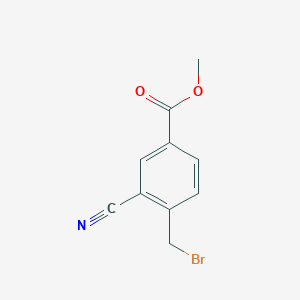 Chemical structure of Methyl 4-bromomethyl-3-cyanobenzoate