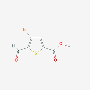 Chemical structure of Methyl 4-bromo-5-formylthiophene-2-carboxylate