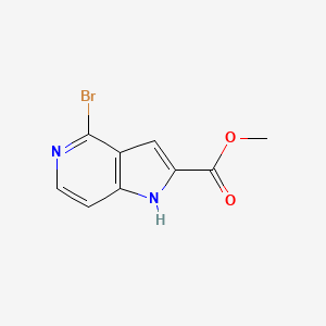 Chemical structure of Methyl 4-Bromo-5-azaindole-2-carboxylate