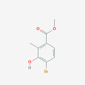 Chemical structure of Methyl 4-bromo-3-hydroxy-2-methylbenzoate