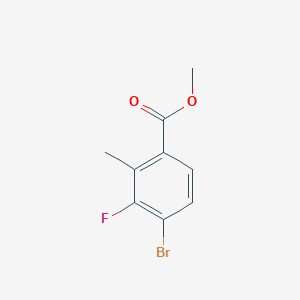 Chemical structure of Methyl 4-bromo-3-fluoro-2-methylbenzoate