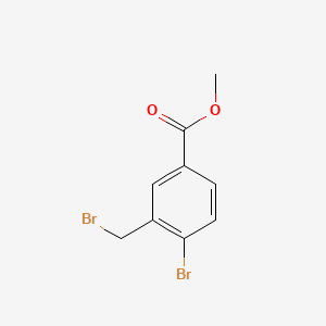 Chemical structure of Methyl 4-bromo-3-(bromomethyl)benzoate