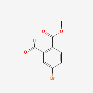 Chemical structure of Methyl 4-bromo-2-formylbenzoate
