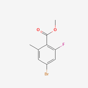 Chemical structure of Methyl 4-bromo-2-fluoro-6-methylbenzoate