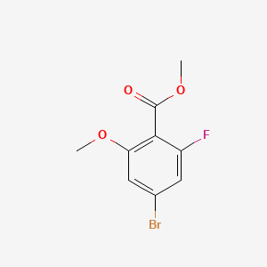 Chemical structure of Methyl 4-bromo-2-fluoro-6-methoxybenzoate