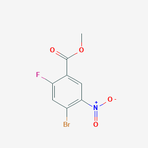 Chemical structure of Methyl 4-bromo-2-fluoro-5-nitrobenzoate