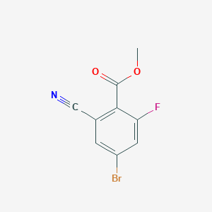 Chemical structure of Methyl 4-bromo-2-cyano-6-fluorobenzoate