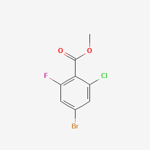 Chemical structure of Methyl 4-bromo-2-chloro-6-fluorobenzoate